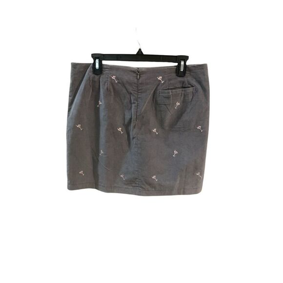 Golftini Vegas skirt with martini print gray corduroy - Picture 2 of 4